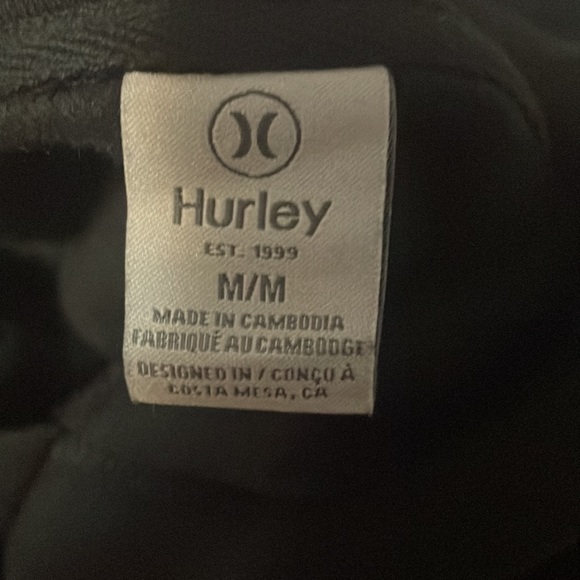 HURLEY Medium Sized Black Fleece Pullover Hoodie $68 - Picture 9 of 12